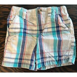 Boy's Falls Creek Plaid Shorts Blue White Teal (836)